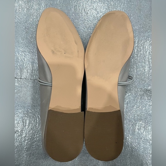 [39/8-8.5]EOS Gray Leather Flats with Strap and Rounded Toe Australian Brand - Picture 9 of 11